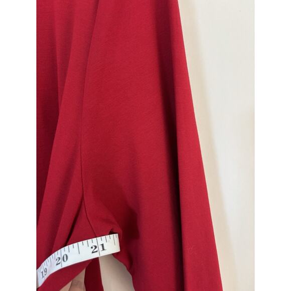 J. Jill Dress Large Womens Red Knee Long Sleeve Stretch Fall Winter Christmas - Picture 8 of 11